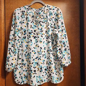 JM Collection pleated blouse